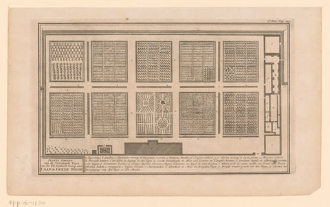 Map of the Compagnietuinen in Cape Town, anonymous, 1727 Canvas Print