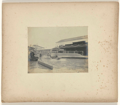 Watercourse with boats at the World's Fair in St. Louis (Louisiana Purchase Exposition), 1904, Jan Schüller (attributed to), 1904 Canvas Print