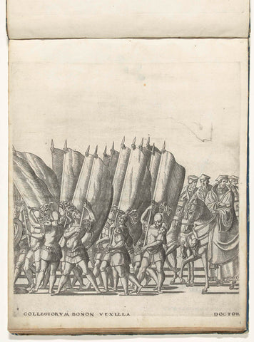 Standard bearers and scholars, plate 4, Nicolaas Hogenberg, 1615 - 1620 Canvas Print