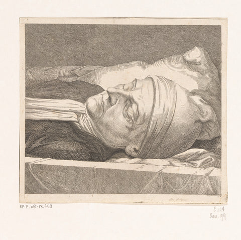 Portrait of Johann Heinrich Lavater on his deathbed, Daniel Nikolaus Chodowiecki, 1775 Canvas Print