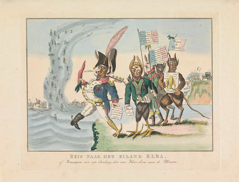 Exile of Napoleon to Elba, anonymous, 1814 Canvas Print