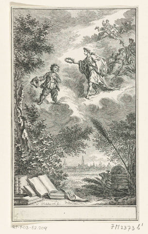 Title page for: PJ Beronicii Georgarchontomachia, 1766, Simon Fokke, 1764 - 1766 Canvas Print