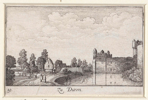 View of Düren, Wenceslaus Hollar, 1635 Canvas Print