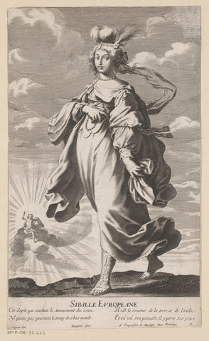 European sibyl, Gilles Rousselet, 1635 - 1640 Canvas Print