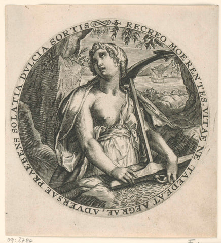 Hope, Crispijn van de Passe (I), 1600 Canvas Print