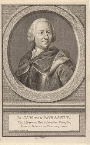 Portret van Jan, heer van Borssele, Jacob Houbraken, 1760 Canvas Print