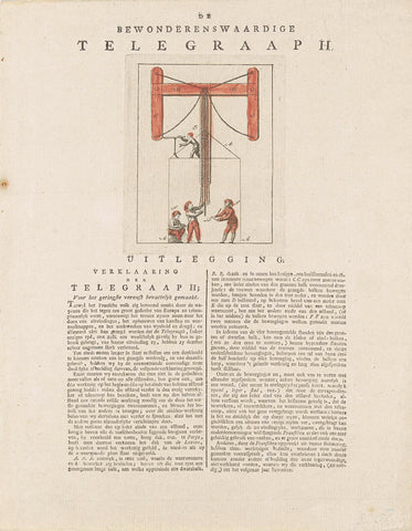 Verklaring van de werking van een nieuwe Franse semafoor, 1794, anonymous, 1794 Canvas Print