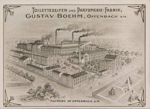 Photo reproduction of (presumably) a print of Gustav Boehm's soap and smell factory in Offenbach am Main, anonymous, 1899 - 1901 Canvas Print