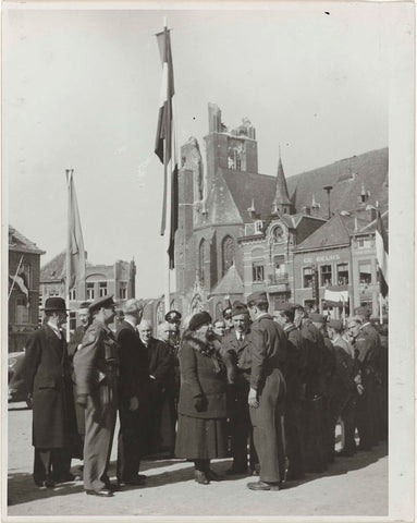 Return of Wilhelmina, queen of the Netherlands, in Zeeuws-Vlaanderen in 1945, anonymous, 1945 Canvas Print