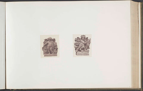 Plaster models for sculptures on the Palais du Louvre: left 