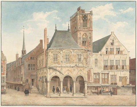 The Old Town Hall in Amsterdam, Jacobus Buys, 1791 Canvas Print