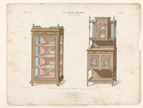 Two cabinets, Picard, 1885 - 1895 Canvas Print