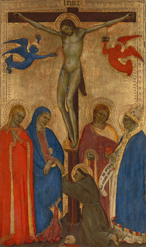 The Crucifixion, Giovanni da Milano, c. 1360 Canvas Print