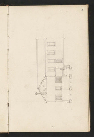 Opstand van de gevel van een gebouw, Willem Springer jr., c. 1864 Canvas Print