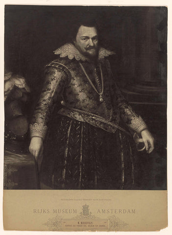 Photo reproduction of a painted portrait of Philips Willem, Prince of Orange, by Michiel Jansz. of Mierevelt, Franz Hanfstaengl, 1887 Canvas Print