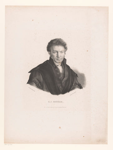 Portrait of Georg-Joseph Bekker, Antoine Lemonnier, 1827 Canvas Print