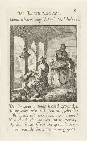 Broommaker, Caspar Luyken, 1694 Canvas Print