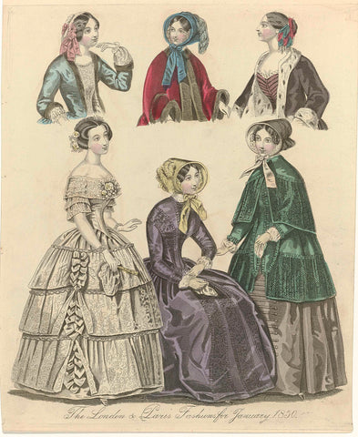 The World of Fashion, january 1850 : The London & Paris Fashions (...), anonymous, 1850 Canvas Print