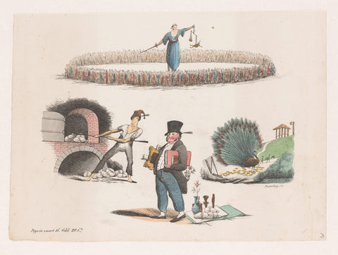 Cartoon on C. Seyn, anonymous, 1817 - 1896 Canvas Print