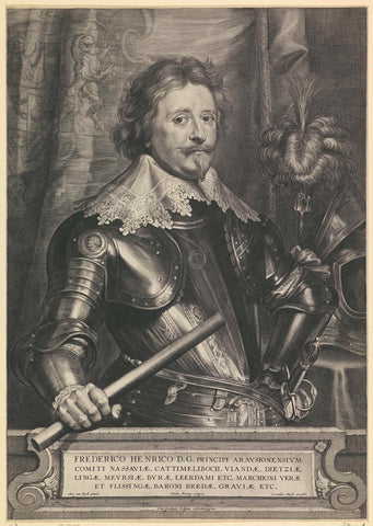 Portret van Frederik Hendrik, prins van Oranje, Paulus Pontius, c. 1650 Canvas Print