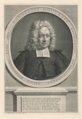 Portrait of Cornelis Houthoff, Jacob Houbraken, 1727 Canvas Print