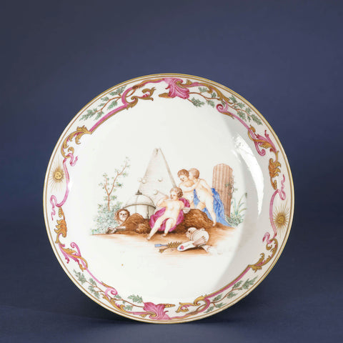 Dish, cup and saucer, anonymous, c. 1750 - c. 1774 Canvas Print