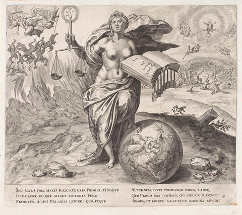 Power of the truth, Johannes Wierix, 1559 - before 1579 Canvas Print