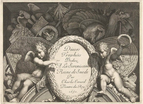 Titelblad: Divers Trophées, René Lochon, 1651 Canvas Print