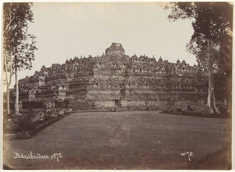 Borobudur, as seen from the northwest, Kassian Céphas, 1872 Canvas Print