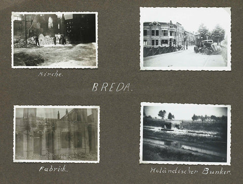 Bombed Breda and bunker, anonymous, 1940 Canvas Print