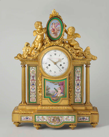 Mantel clock (pendule), Louis Montjoye, c. 1781 - c. 1782 Canvas Print