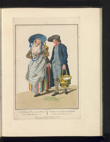 Gelderse boer and boerin, Ludwig Gottlieb Portman, 1829 Canvas Print