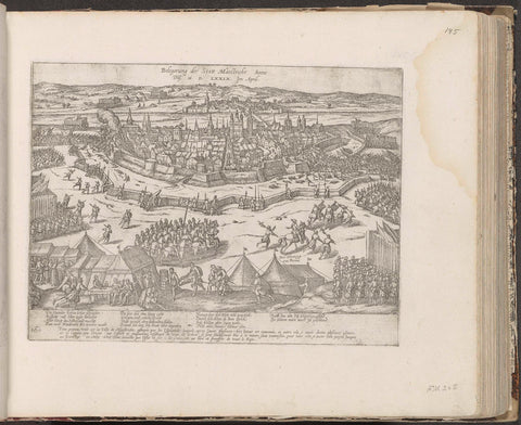 Siege of Maastricht, 1579, Frans Hogenberg, 1581 - c. 1585 Canvas Print