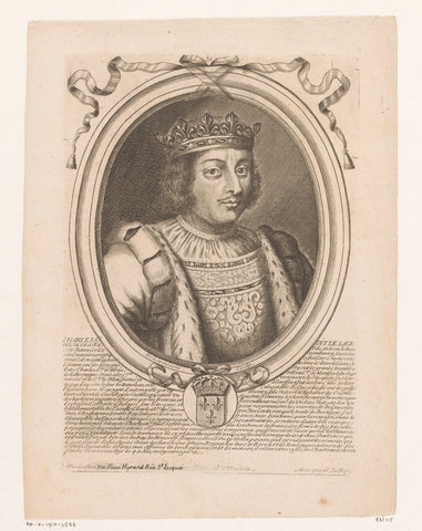 Portrait of Charles V, King of France, Nicolas de Larmessin (I), in or after 1710 Canvas Print