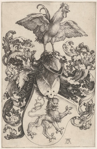 Coat of arms with, Albrecht Dürer, 1500 - 1505 Canvas Print