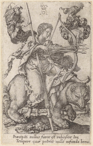 Anger, Heinrich Aldegrever, 1552 Canvas Print