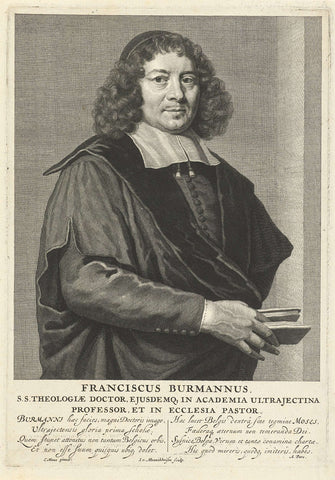 Portrait of Frans Burman (I), Johannes Willemsz. Munnickhuysen, 1685- 1721 Canvas Print