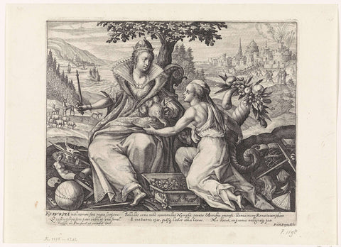 Europa, Crispijn van de Passe (I), c. 1589 - c. 1611 Canvas Print