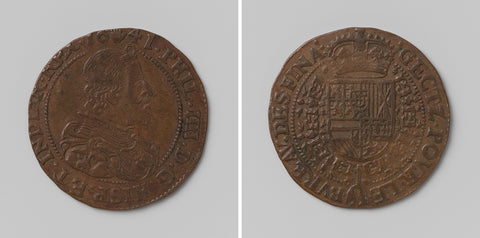 Philip IV, king of Spain, calculation medal struck by order of the council of Finance, anonymous, 1641 Canvas Print