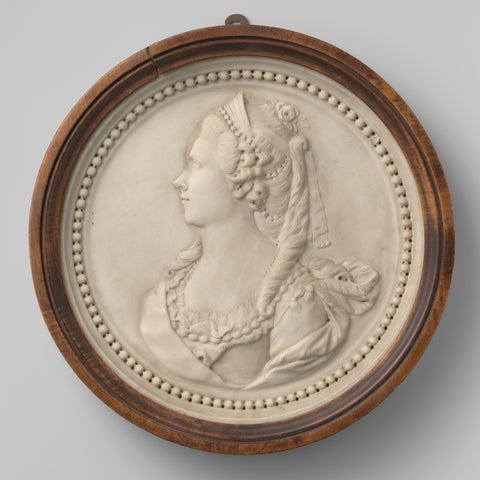 Medallion portrait, possibly of princess Frederika Sophia Wilhelmina of Prussia (1751-1820), , 1775 - 1800 Canvas Print