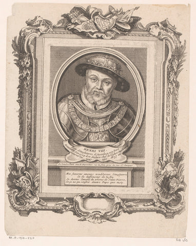 Portrait of Henry VIII, King of England and Ireland, Etienne Desrochers, c. 1726 Canvas Print