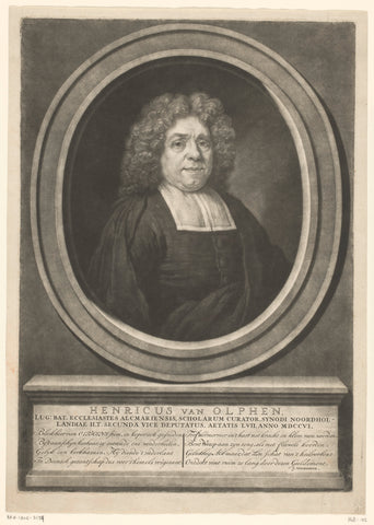 Portrait of Henricus van Olphen, Jacob Gole, 1706 Canvas Print