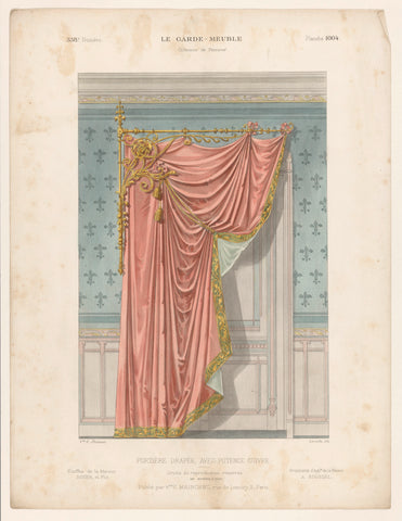 Door with curtains, Léon Laroche, 1895 - c. 1910 Canvas Print