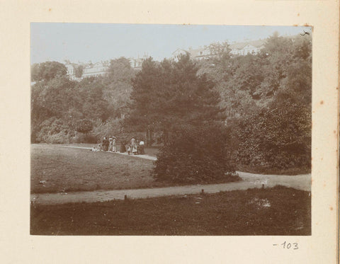 The company on a walk in a city park in the Harz, Geldolph Adriaan Kessler, c. 1903 Canvas Print