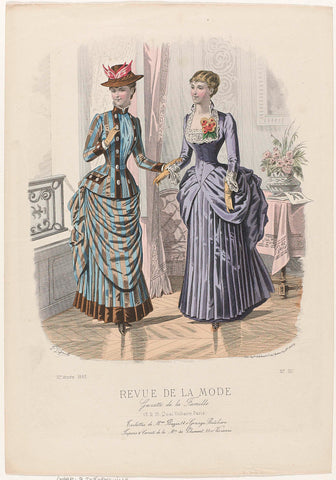 Revue de la Mode, Gazette de la Famille, Sunday, September 16, 1883, 12th year, No. 611: Toilets of M.me Bazin (...), P. Deferneville, 1883 Canvas Print