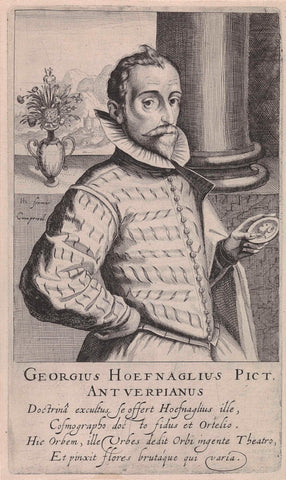 Portrait of Joris Hoefnagel, Simon Frisius, 1610 Canvas Print