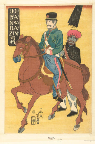 Rondrijdende Hollander, Utagawa Yoshifuji, 1861 Canvas Print