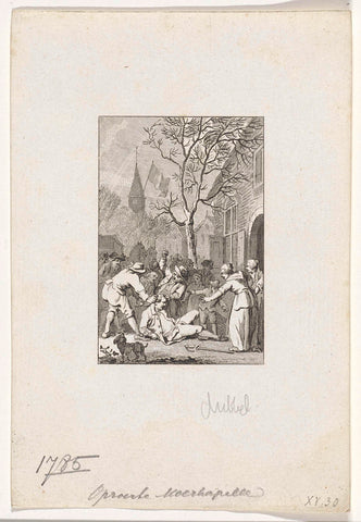 Oproer te Moerkapelle, 1785, Reinier Vinkeles (I), 1783 - 1795 Canvas Print