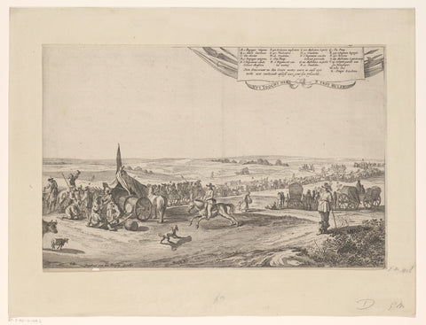 Exodus of the Spanish garrison from Hulst (right leaf), 1645, Pieter Nolpe, 1645 Canvas Print