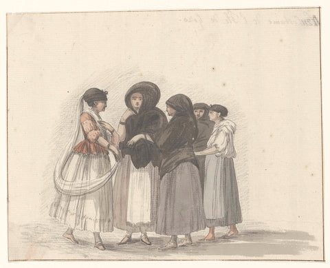 Costumes of the island of Ghozo, Louis Ducros, 1778 Canvas Print